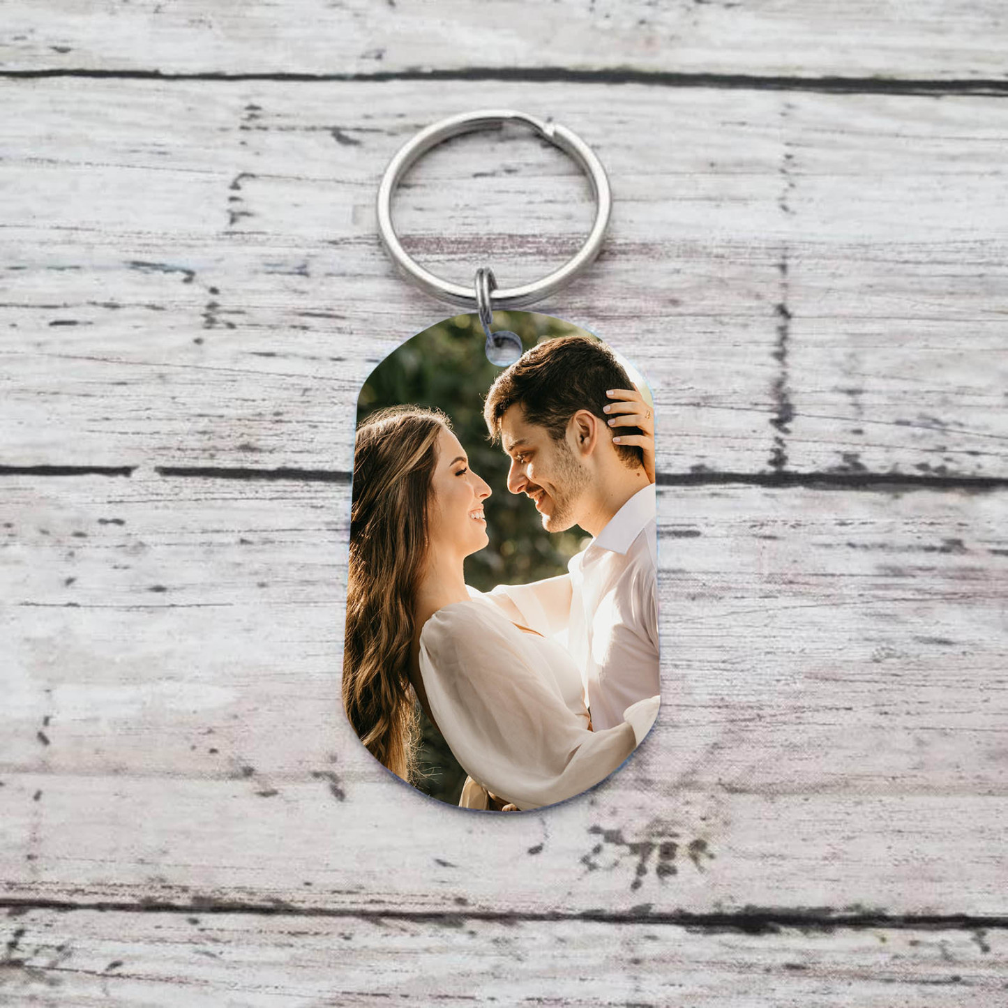 To My Man/Woman Custom Photo Keyring Couple Keychain Stainless Steel Keychain Valentine's Day Gift for Couples-Jessemade AU