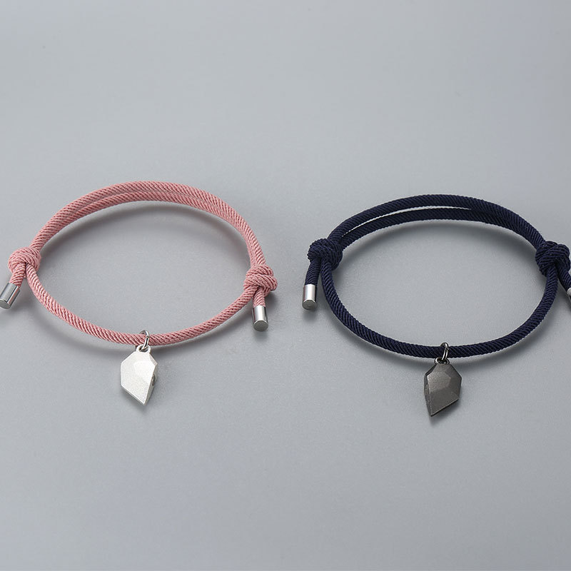 Personalised Couple Magnetic Bracelet Set Two Souls One Heart Love Matching Bracelet-Jessemade AU