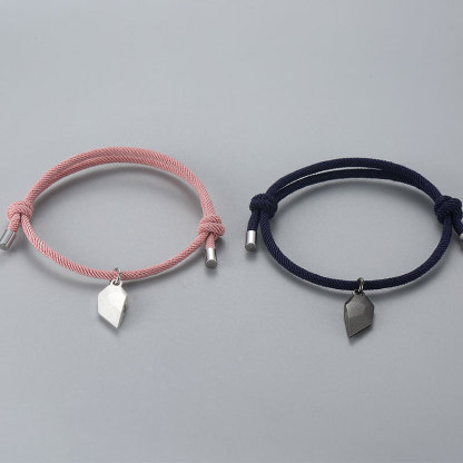 Personalised Couple Magnetic Bracelet Set Two Souls One Heart Love Matching Bracelet-Jessemade AU