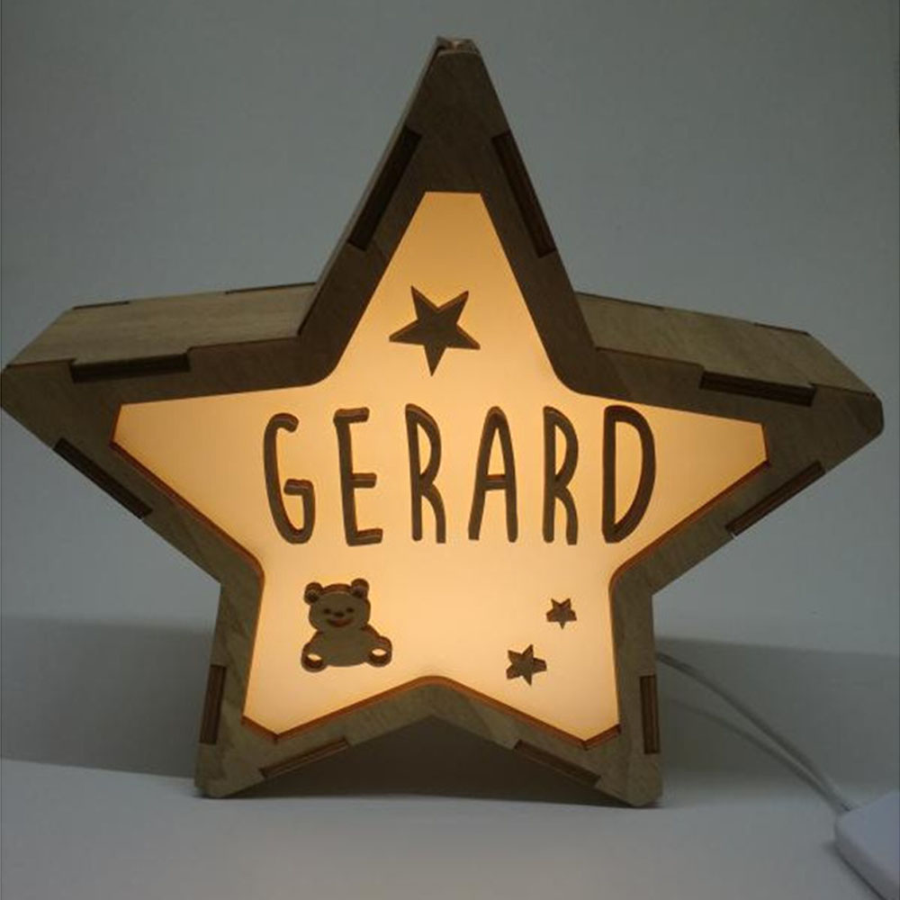 Custom Name Kawaii Star Night Light Home Decoration-Jessemade AU