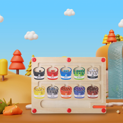 Magnet Maze Toy Wooden Magnetic Counting Board Set With Math Pen Number & Colour Maze Game Educational Toy Gift for Boys Girls-Jessemade AU