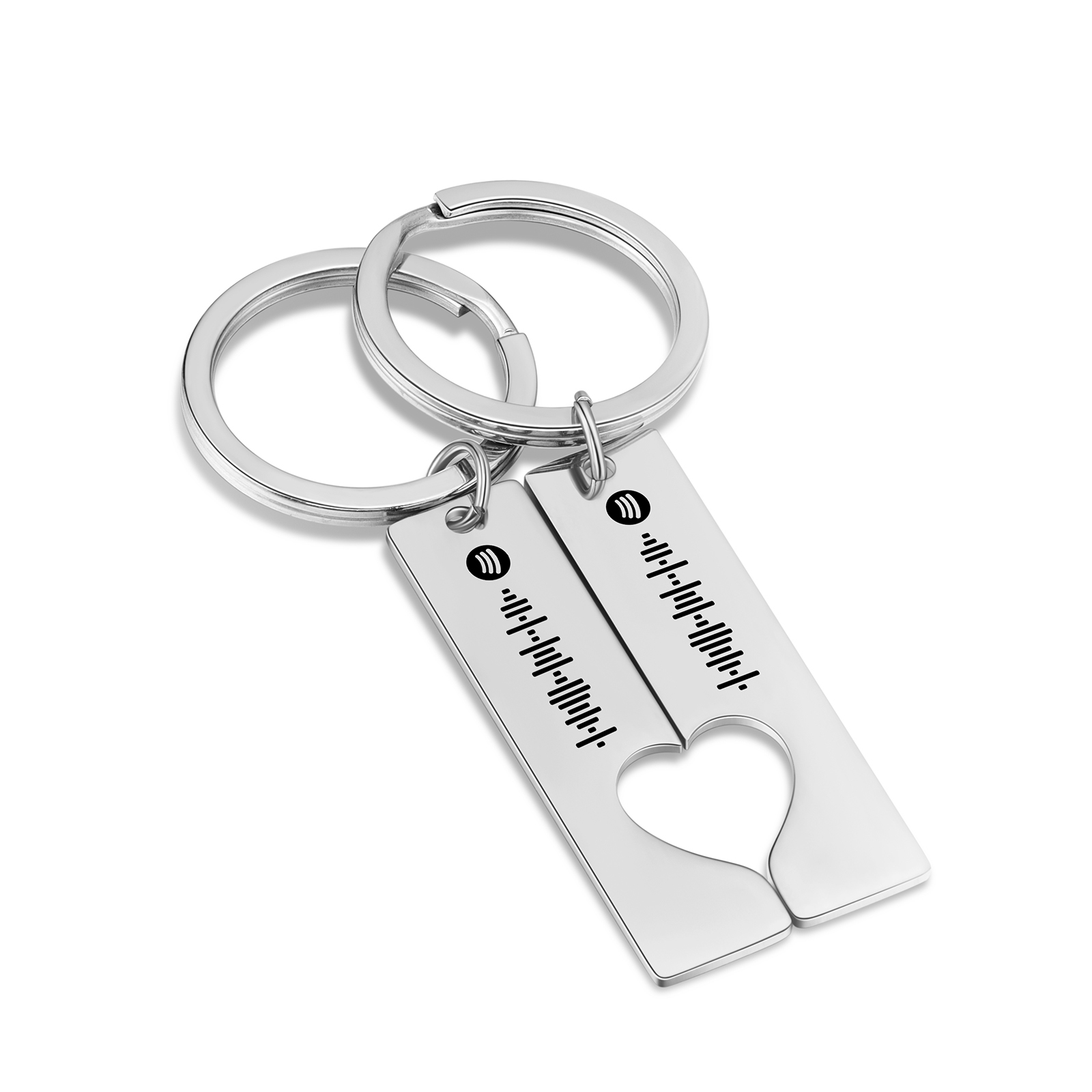 Personalised Scannable Spotify Code Keychain Heart Music Keychain for Couple-Jessemade AU