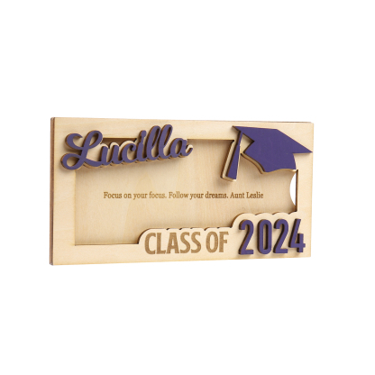 Class of 2024 Personalised Graduation Cash Clip Custom Name & Text Cash Box Creative Gifts for Her/Him-Jessemade AU