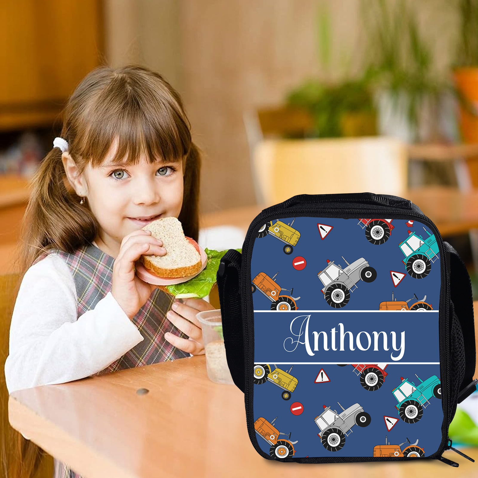 Custom Name Lunch Bag Personalised Cute Cars Lunch Box Gifts for Kids-Jessemade AU