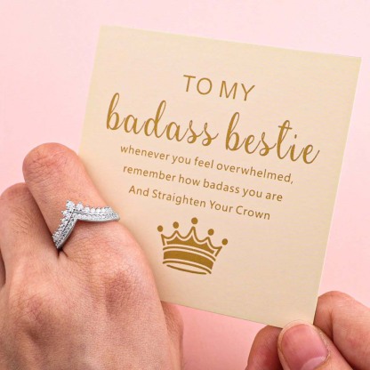 To My Mother Crown Ring "Straighten Your Crown"-Jessemade AU