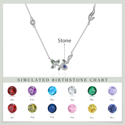 Personalised December Birthflower Necklace With Birthstone Gifts For Her-Jessemade AU