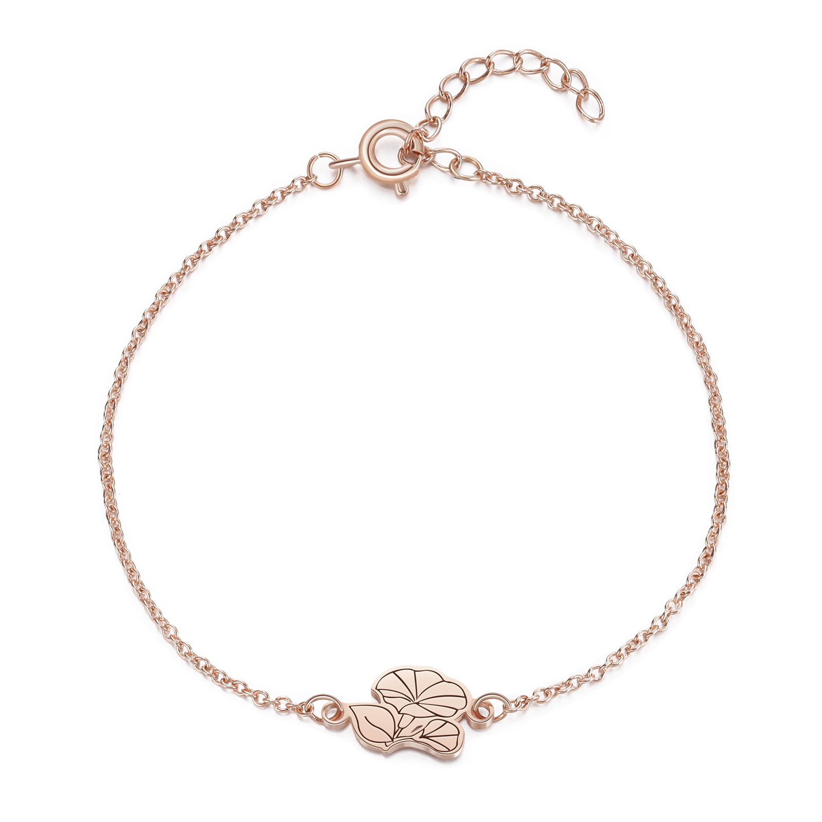 Personalised 1 Birth Flower Elegant Woman's Bracelet-Jessemade AU