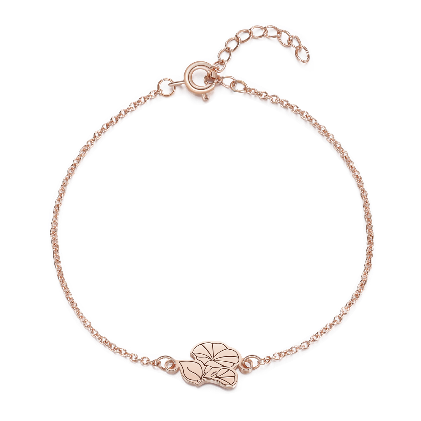 Personalised 1 Birth Flower Elegant Woman's Bracelet-Jessemade AU