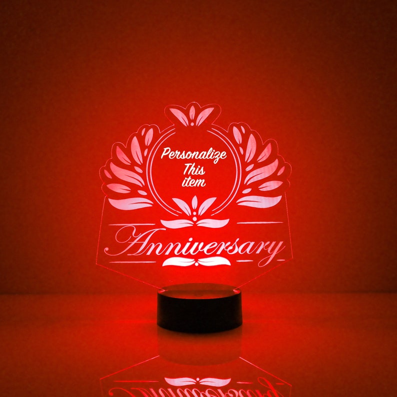 Personalised 7 Colours Changing Night Light Custom Name LED Lamp Gifts For Couple-Jessemade AU