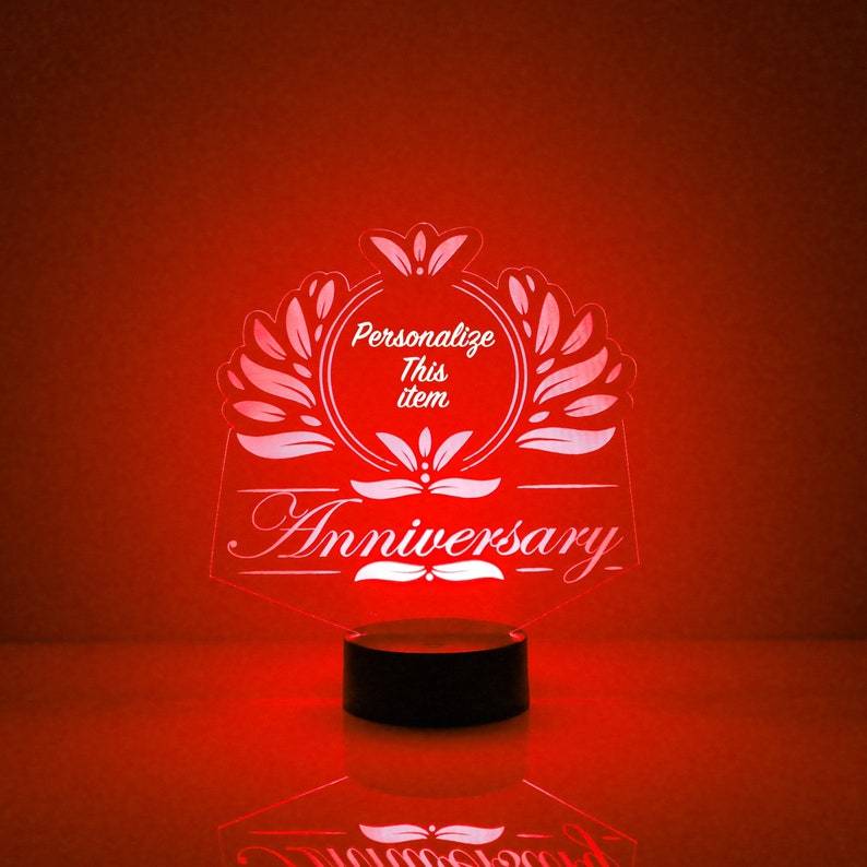 Personalised 7 Colours Changing Night Light Custom Name LED Lamp Gifts For Couple-Jessemade AU