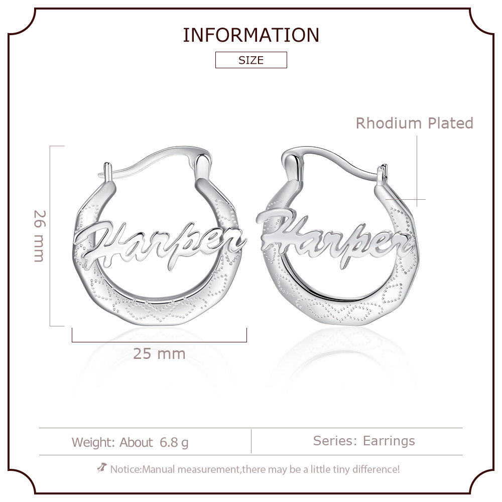 Personalised Hoop Name Earrings for Her-Jessemade AU
