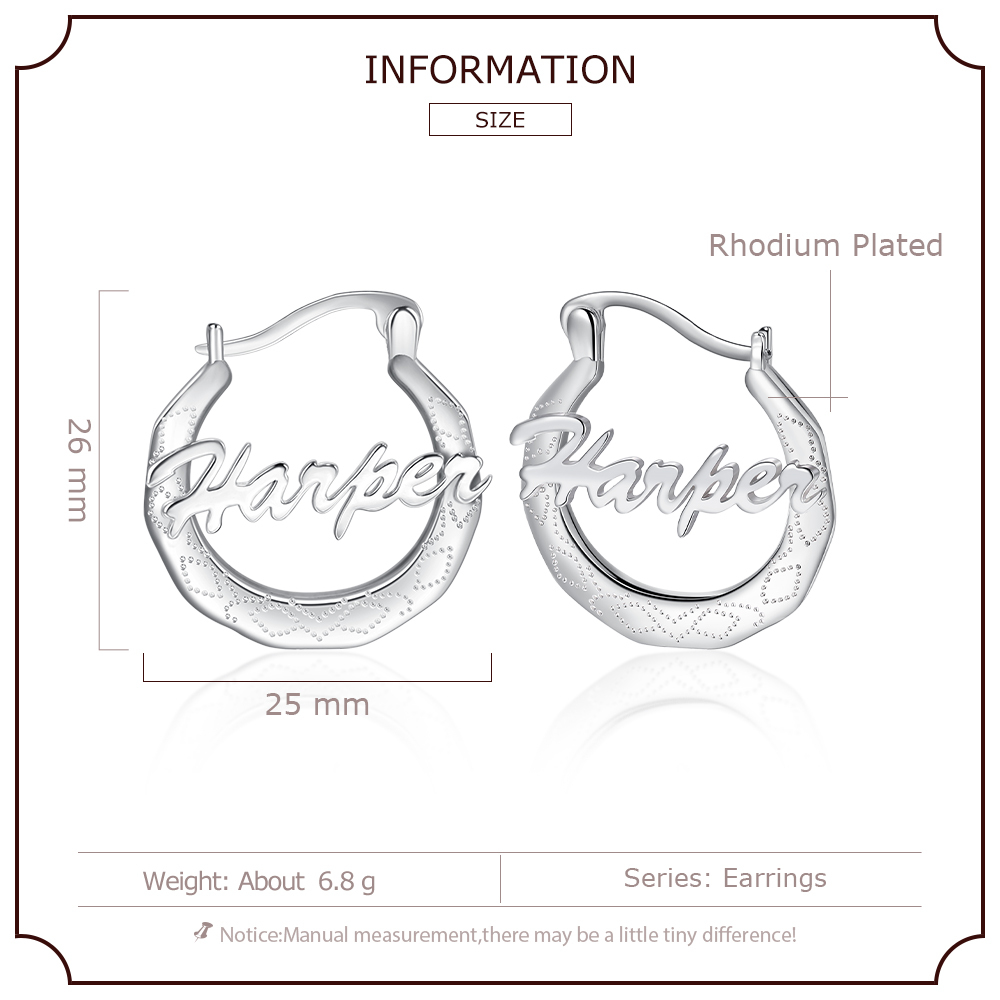 Personalised Hoop Name Earrings for Her-Jessemade AU
