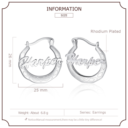 Personalised Hoop Name Earrings for Her-Jessemade AU
