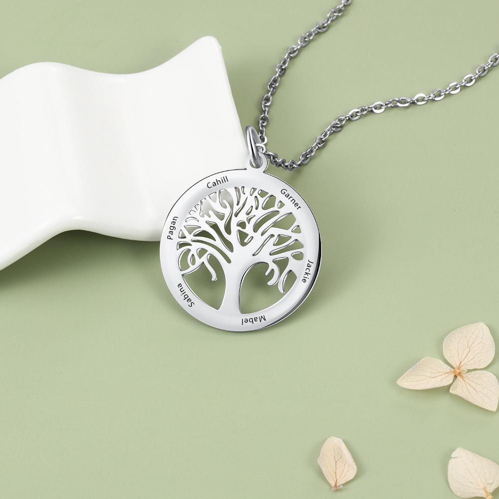Women's Family Tree Engraving 6 Names-Jessemade AU