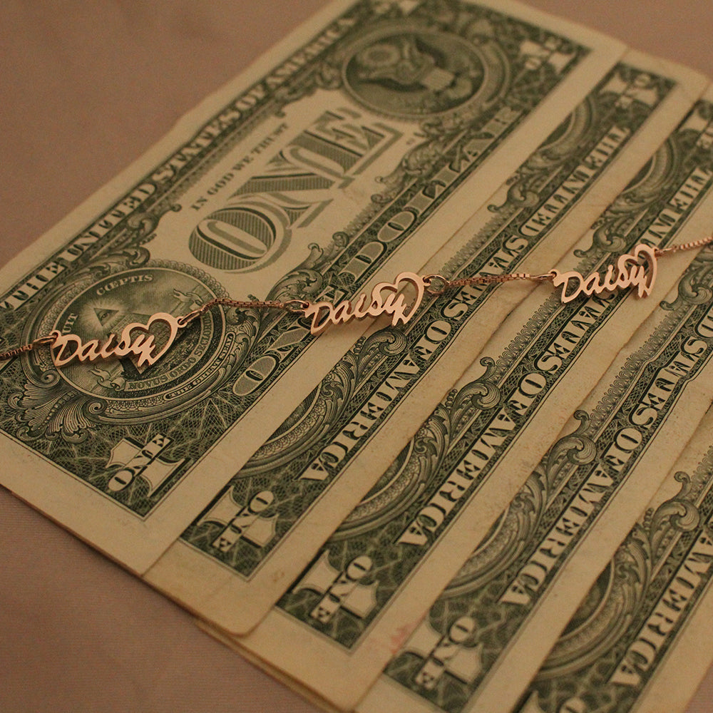 Personalised Name Ankle Bracelet Custom 4 Names Anklet Gifts for Her-Jessemade AU