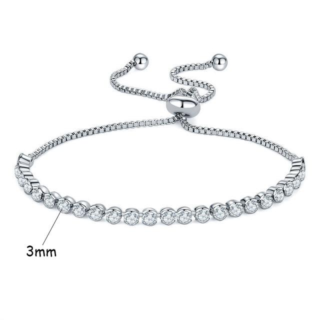 Cubic Zirconia Tennis Bracelet For Women-Jessemade AU
