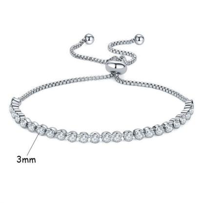 Cubic Zirconia Tennis Bracelet For Women-Jessemade AU
