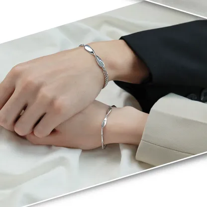 Customised Couple Bracelets Engrave Names Matching Bracelet Love Gifts-Jessemade AU