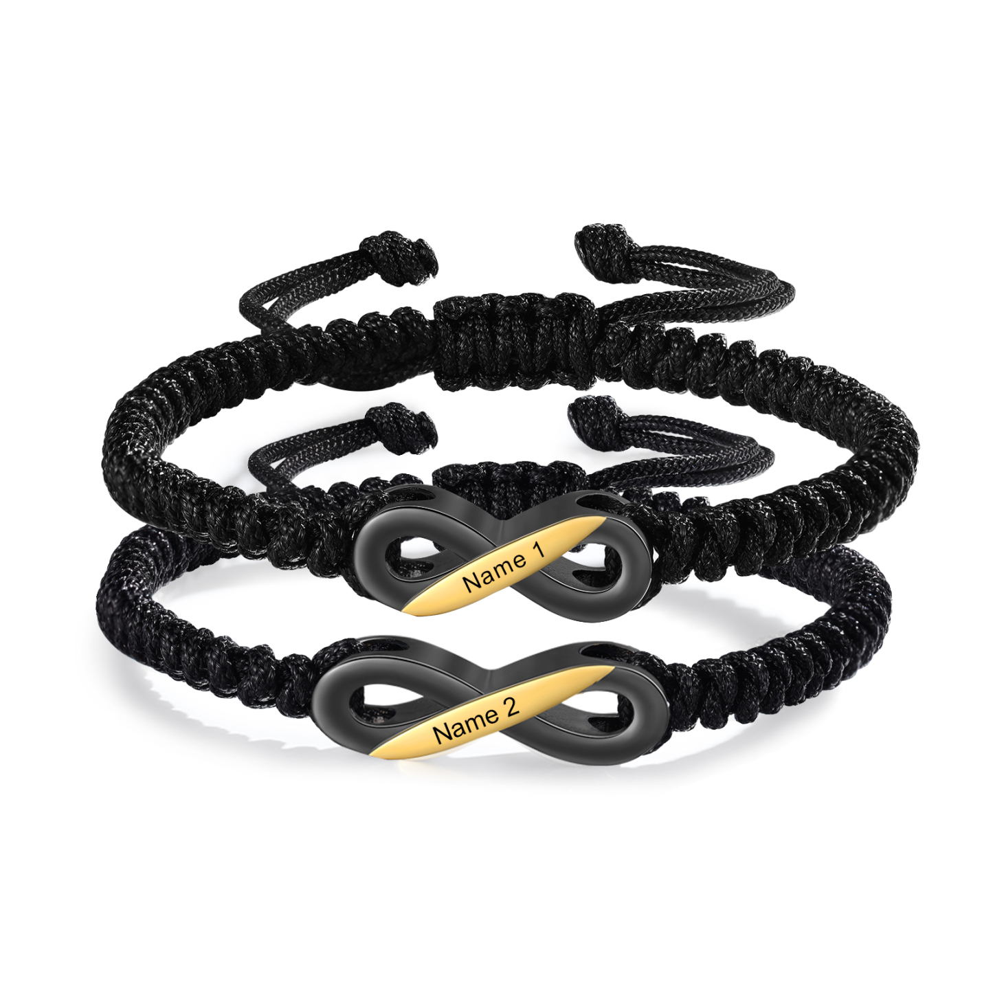 Personalised Infinity Bracelet Set Customised 2 Names Bracelet Valentine's Day Gifts for Couples-Jessemade AU