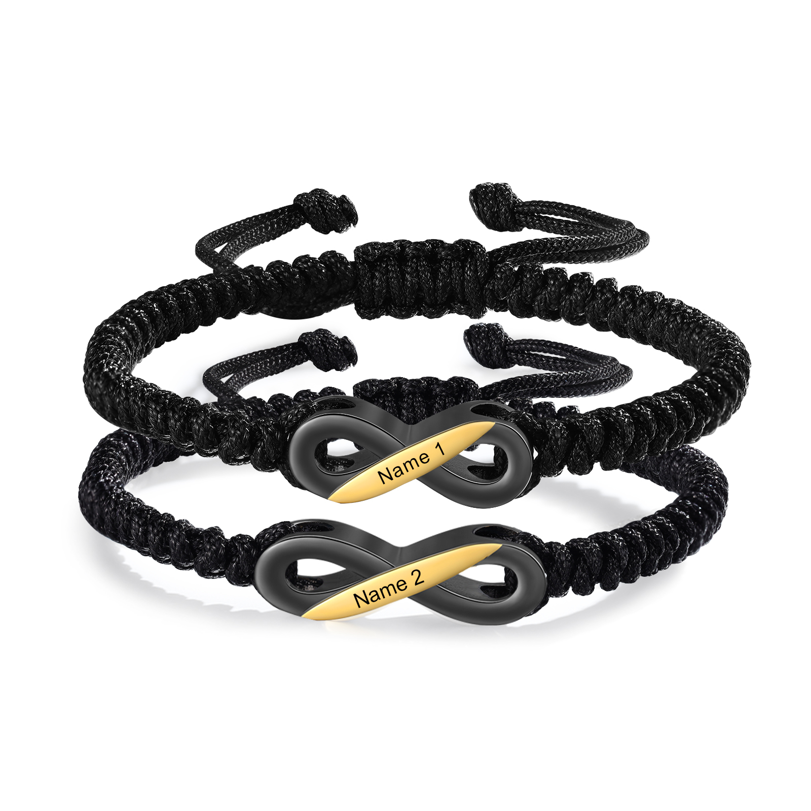 Personalised Infinity Bracelet Set Customised 2 Names Bracelet Valentine's Day Gifts for Couples-Jessemade AU