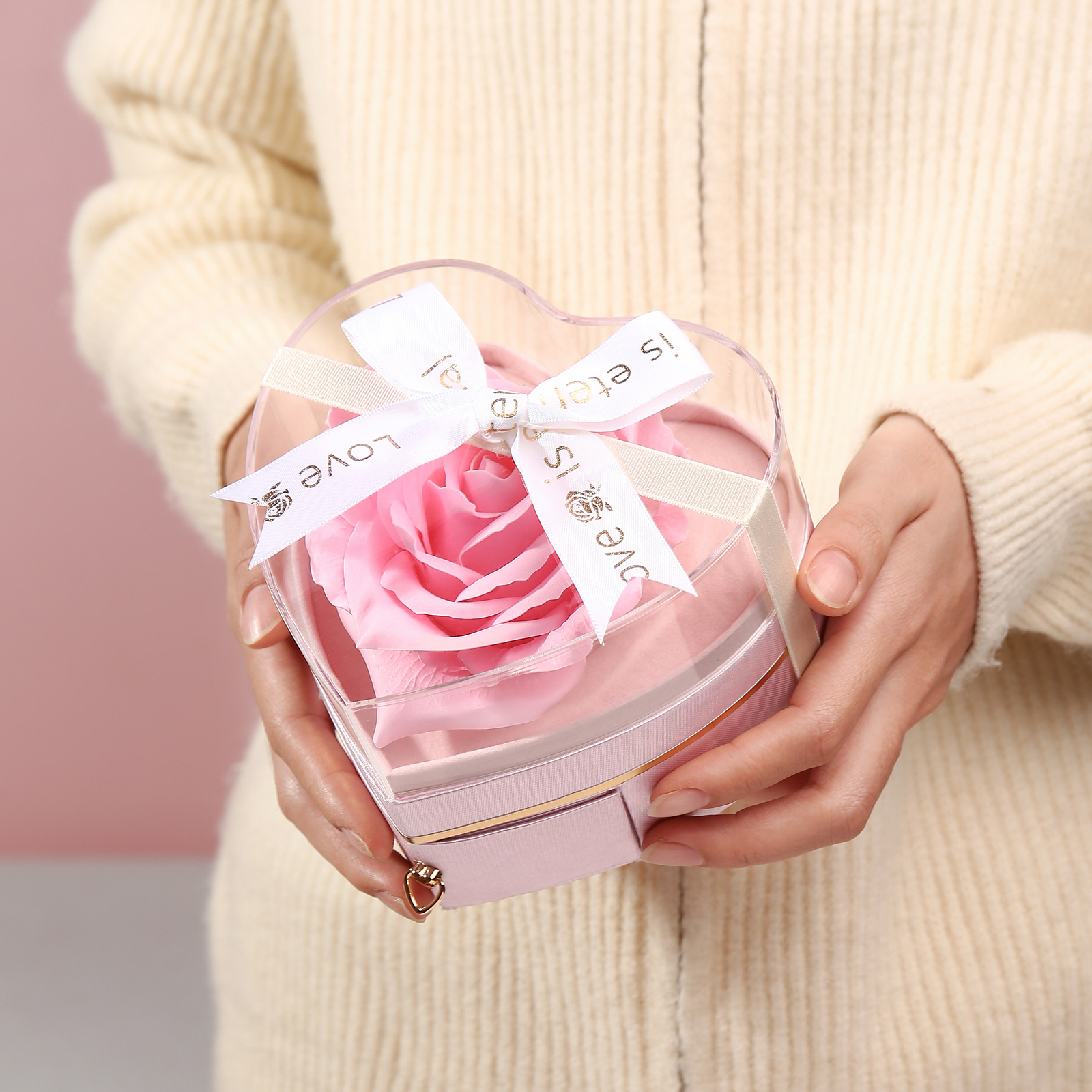 Rose Exquisite Jewelry Box Storage Box Valentine's Day Gift Packaging Box-Jessemade AU