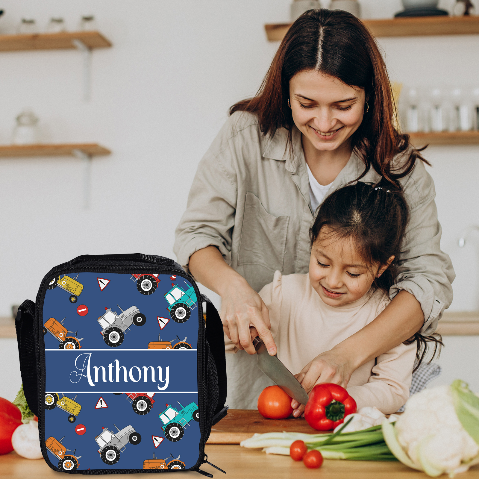 Custom Name Lunch Bag Personalised Cute Cars Lunch Box Gifts for Kids-Jessemade AU