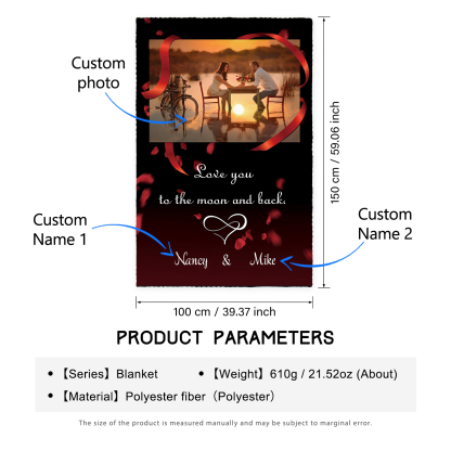 Personalised Couple Blanket Custom Photo Romantic Gift For Her-Jessemade AU