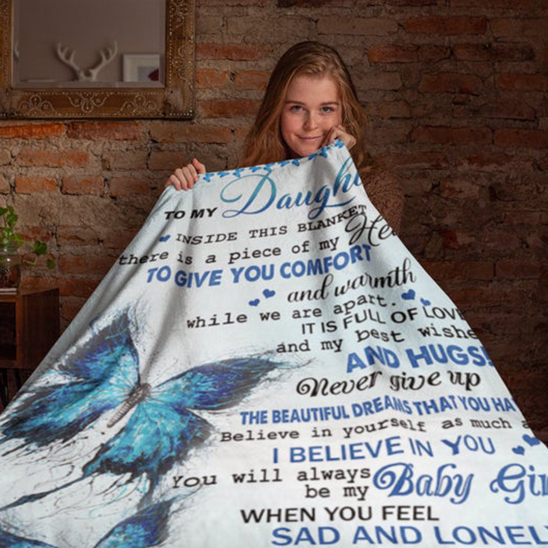 To My Daughter You'll Always Be My Baby Girl Flannel Blanket-Jessemade AU