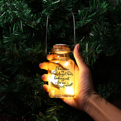 Memorial Jar Night Light "I Have An Angel Looking Out for Me"-Jessemade AU