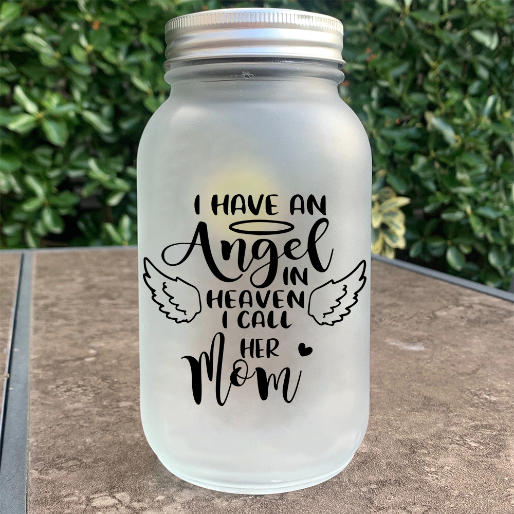 Memorial Jar Night Light "I Have An Angel In Heaven" Memorial Bottle Solar Light-Jessemade AU