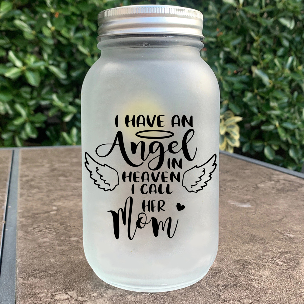 Memorial Jar Night Light "I Have An Angel In Heaven" Memorial Bottle Solar Light-Jessemade AU