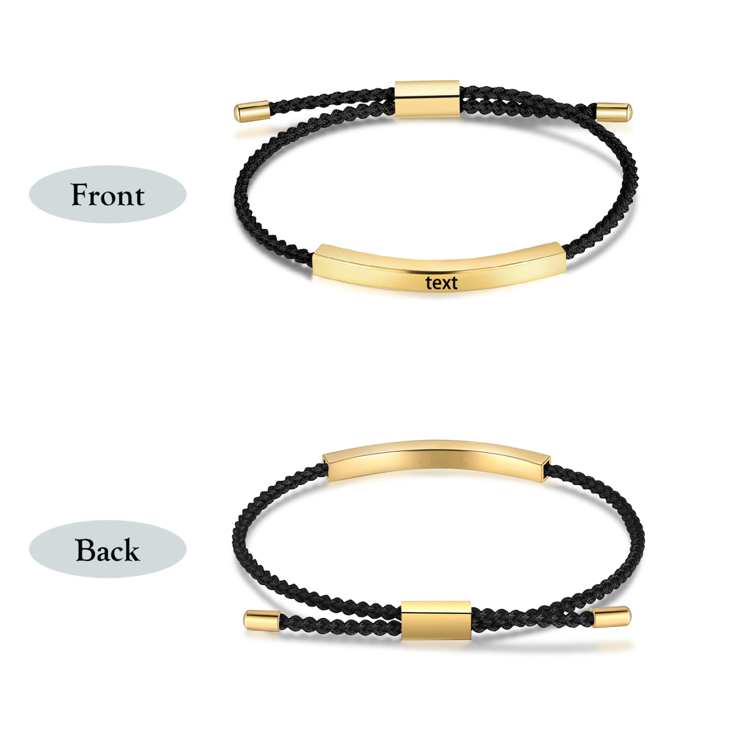 Personalised Text Bracelet Set Adjustable Bracelet with Message Card Gift for Wife/Girlfriend-Jessemade AU