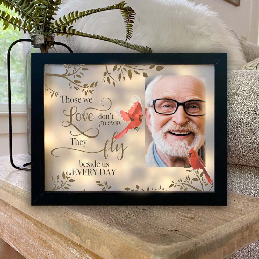 Personalised Photo Frame Lighted Shadow Box Memorial Gift "Those We Love Don't Go Away"-Jessemade AU