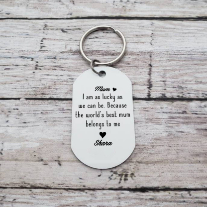 Personalised Photo & Name Keychain Gift for Grandma - I Am As Lucky As We Can Be Because The World's Best Nan Belongs To Me-Jessemade AU