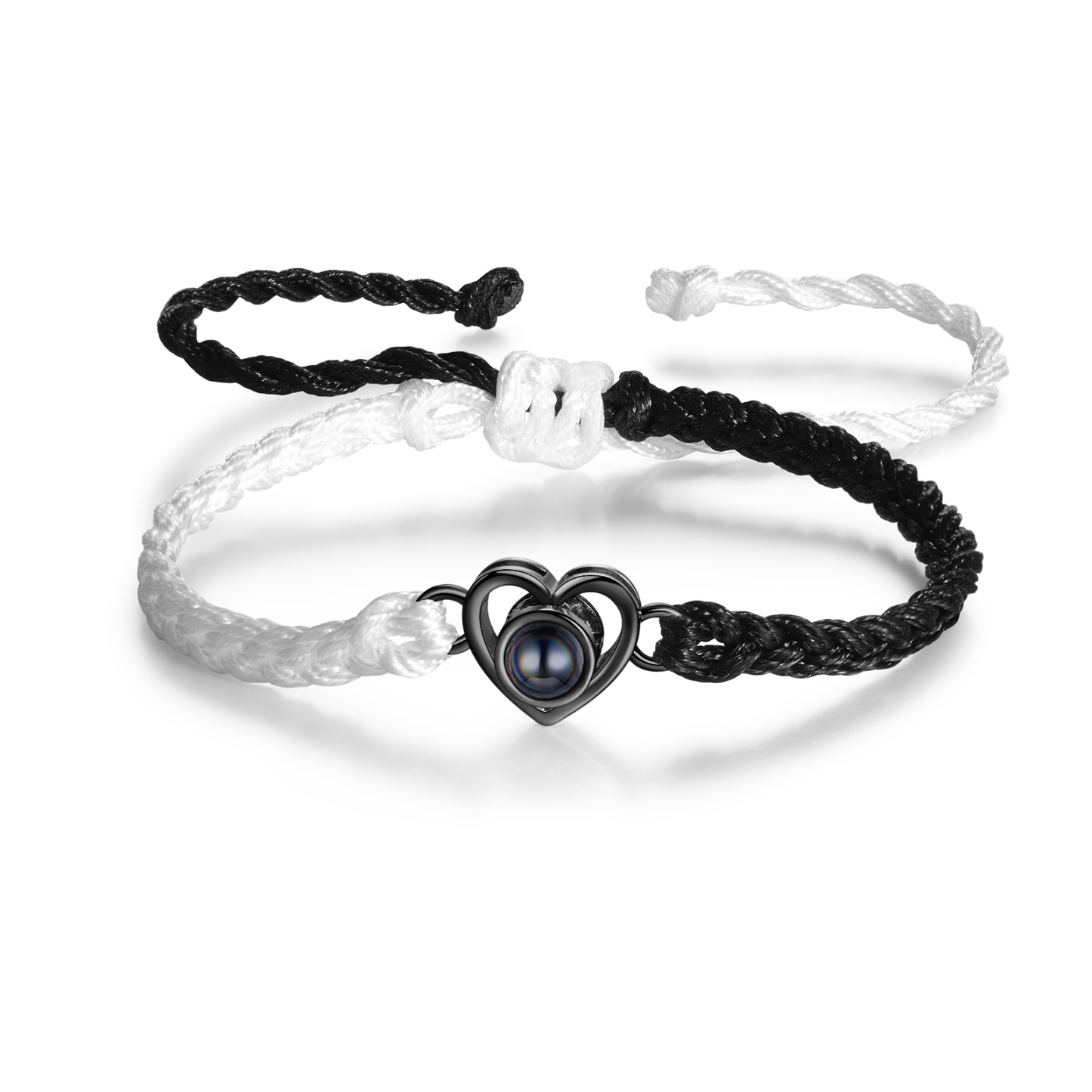 Personalised Heart Projection Bracelet Customised Photo Bracelet Adjustable Bracelet Gift for Couples/Family/Friends-Jessemade AU