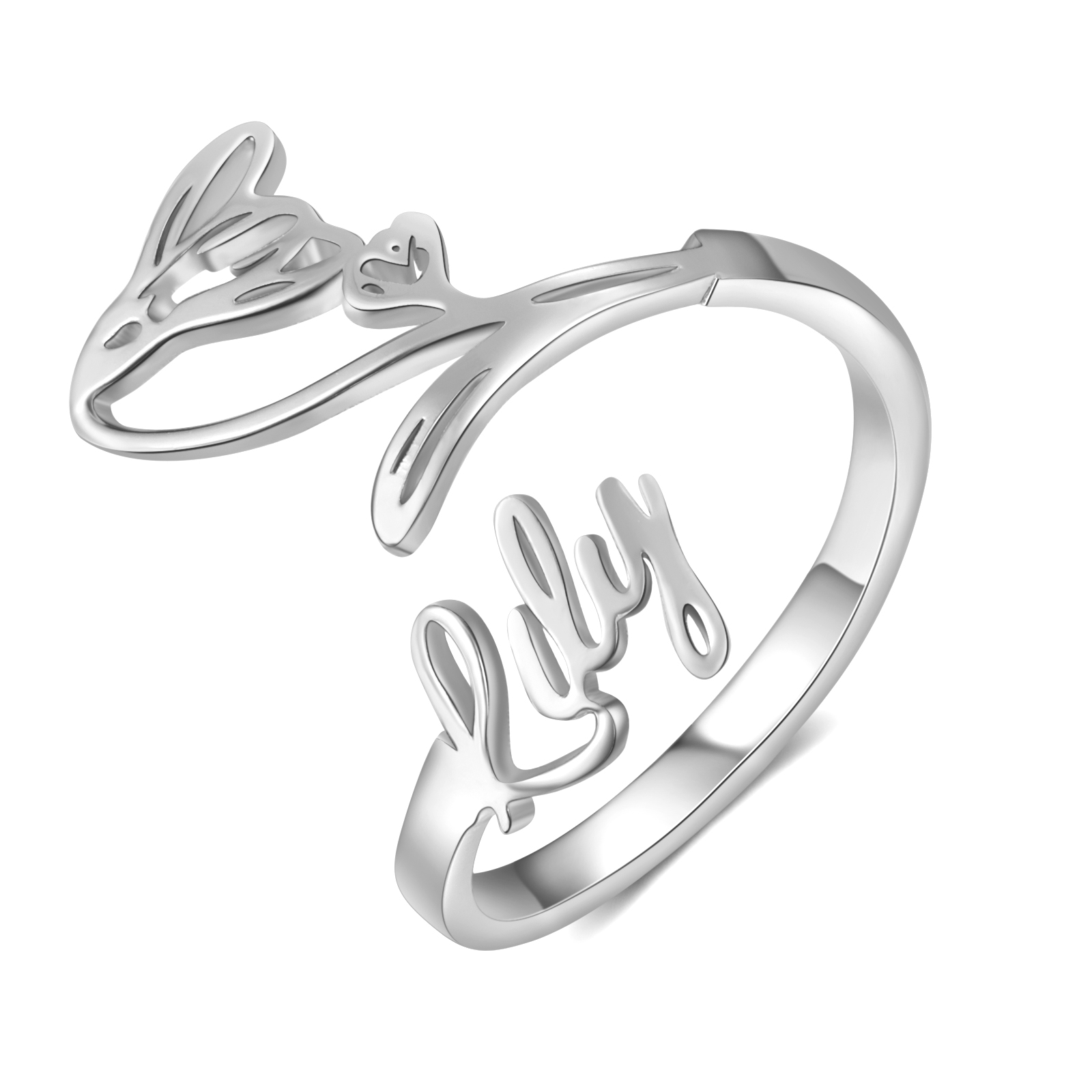 Personalised January Birth Flower Ring With Name Gifts For Her-Jessemade AU