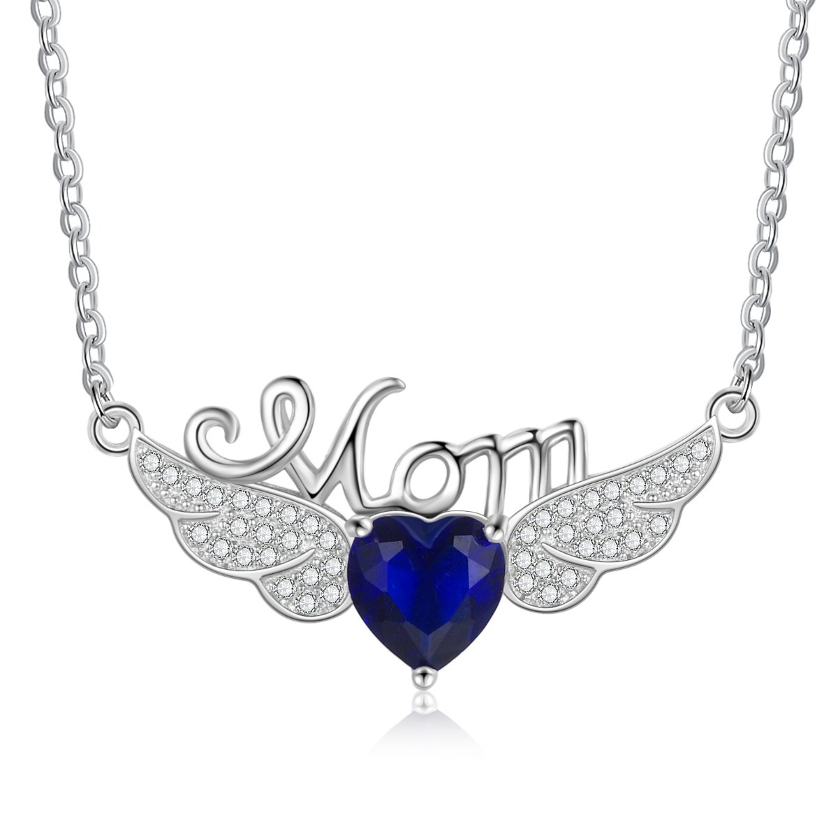 Personalised Wings Necklace with Birthstone Engraved Name Gifts for Her-Jessemade AU