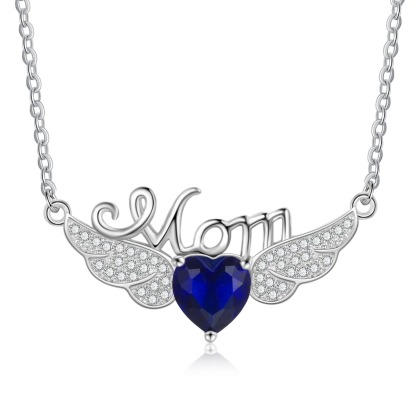 Personalised Wings Necklace with Birthstone Engraved Name Gifts for Her-Jessemade AU