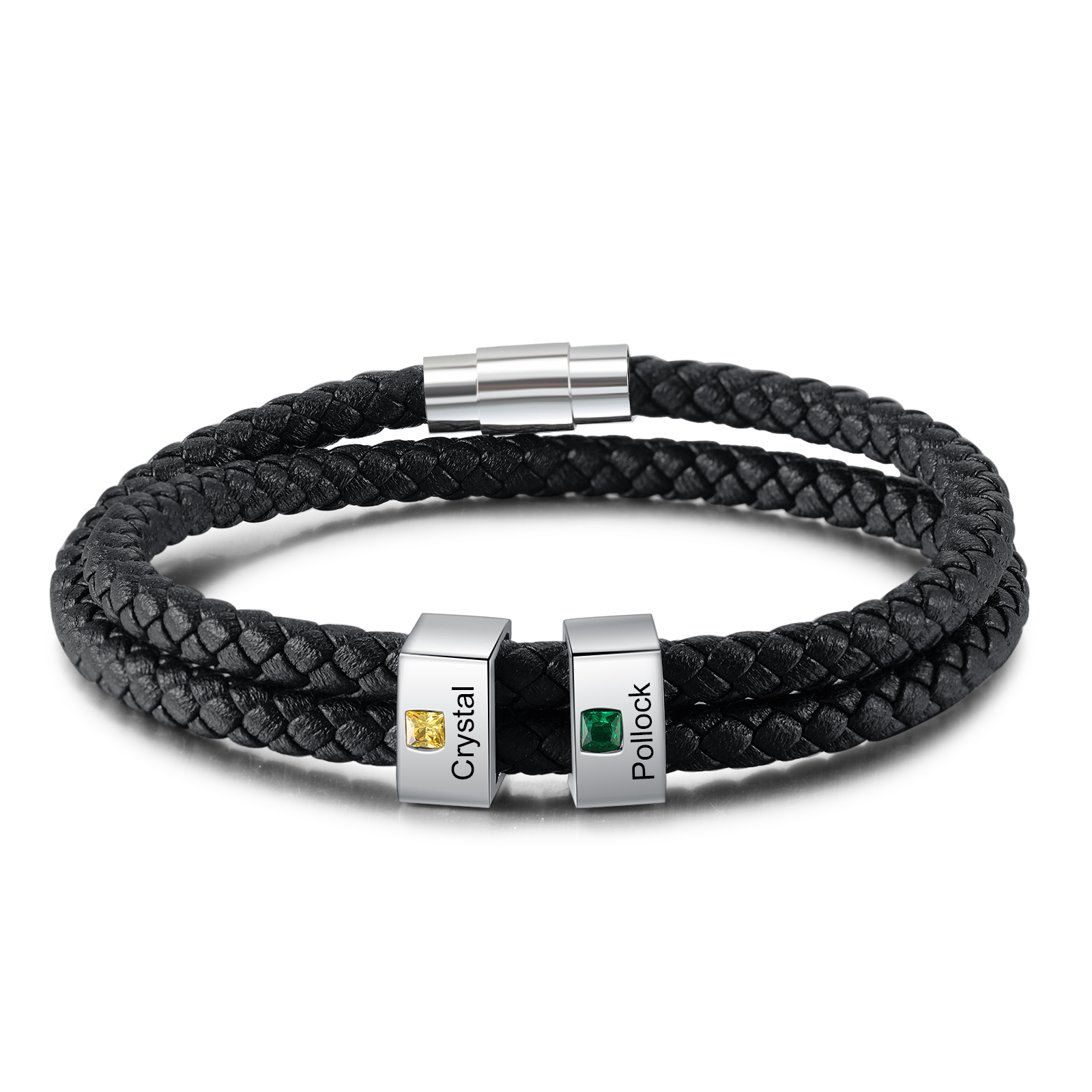 Customised 2 Names Men's Bracelet-Jessemade AU