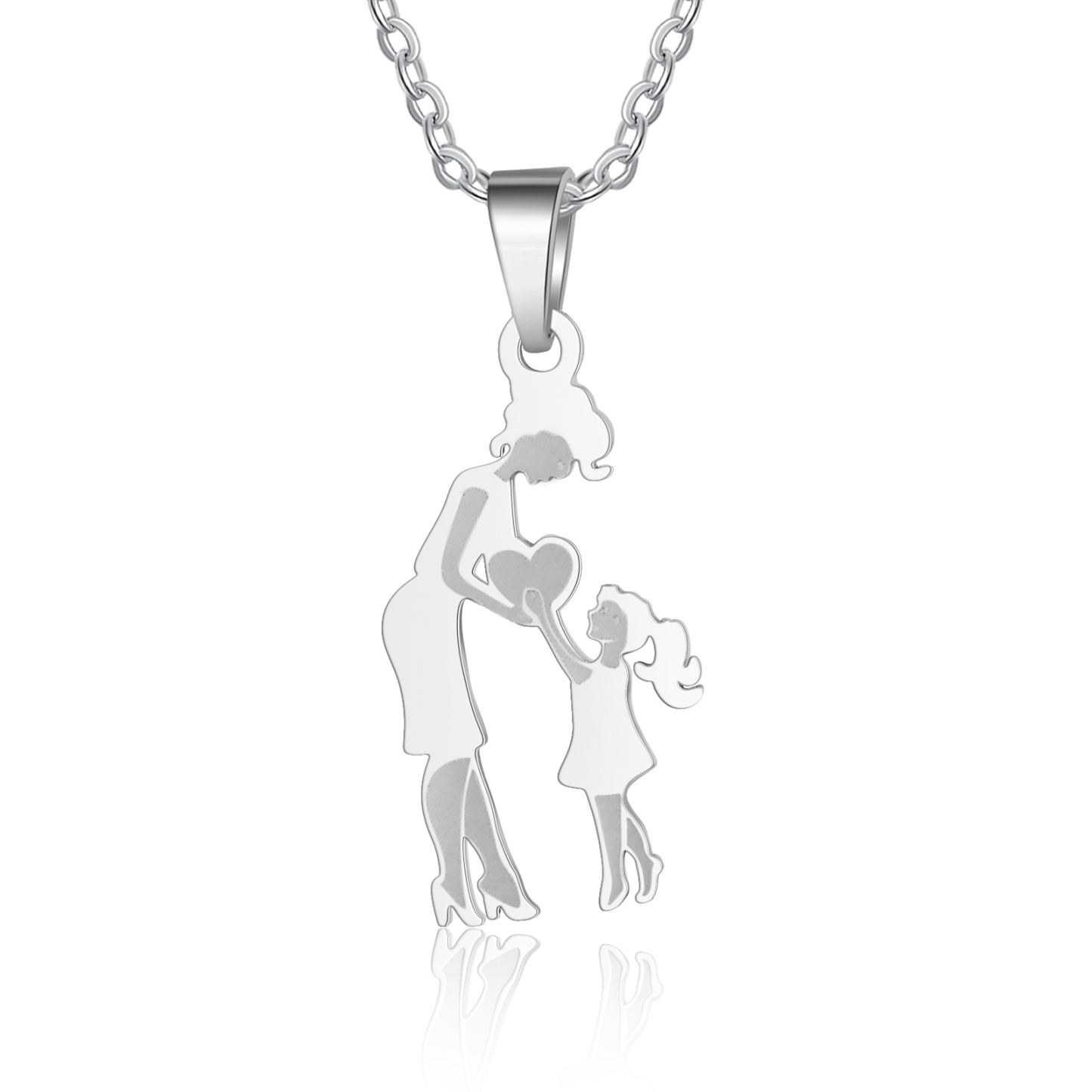 Women Necklace Mother & Daughter Pendant Necklace Stainless Steel Mother's Day Gifts for Mum-Jessemade AU