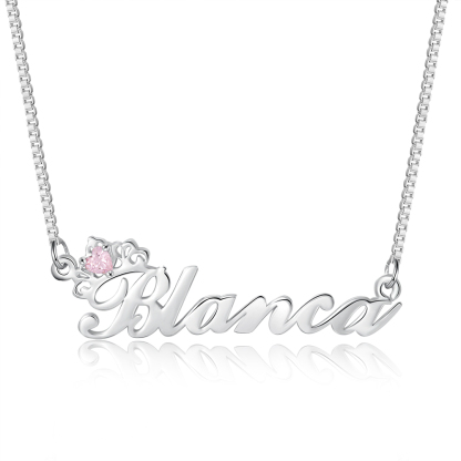 Personalised Necklace With Birthstone Custom 1 Name Necklace Gift For Her-Jessemade AU