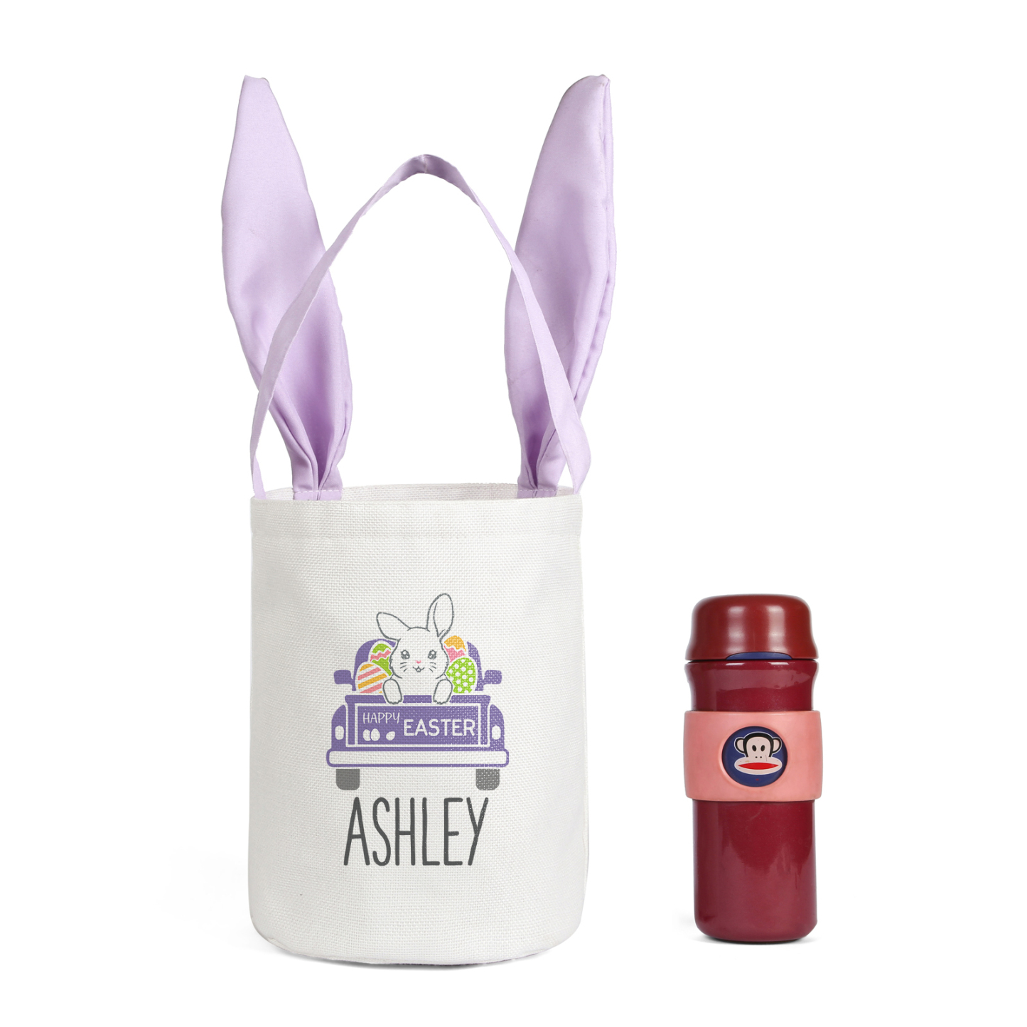 Easter Bunny Tote Bag Personalised Name & Text Bucket Bag Bunny Truck Basket Gifts For Kids-Jessemade AU