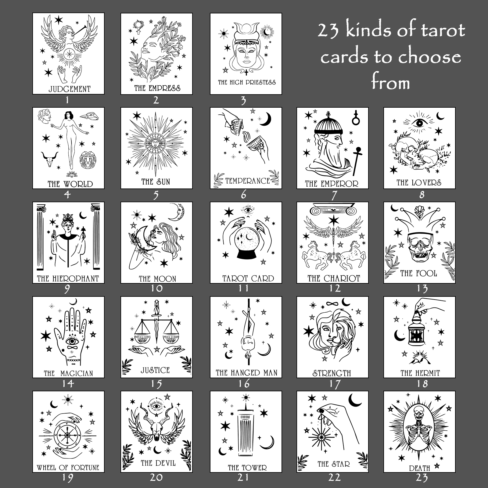 Personalised Name Necklace With Birthstone Custom Constellations Necklace For Women Engraved Tarot Cards Hip-hop Style Necklace-Jessemade AU