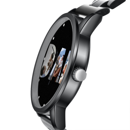 Engraved Photo Watch Custom 3 Photos Watch Bracelet For Him-Jessemade AU