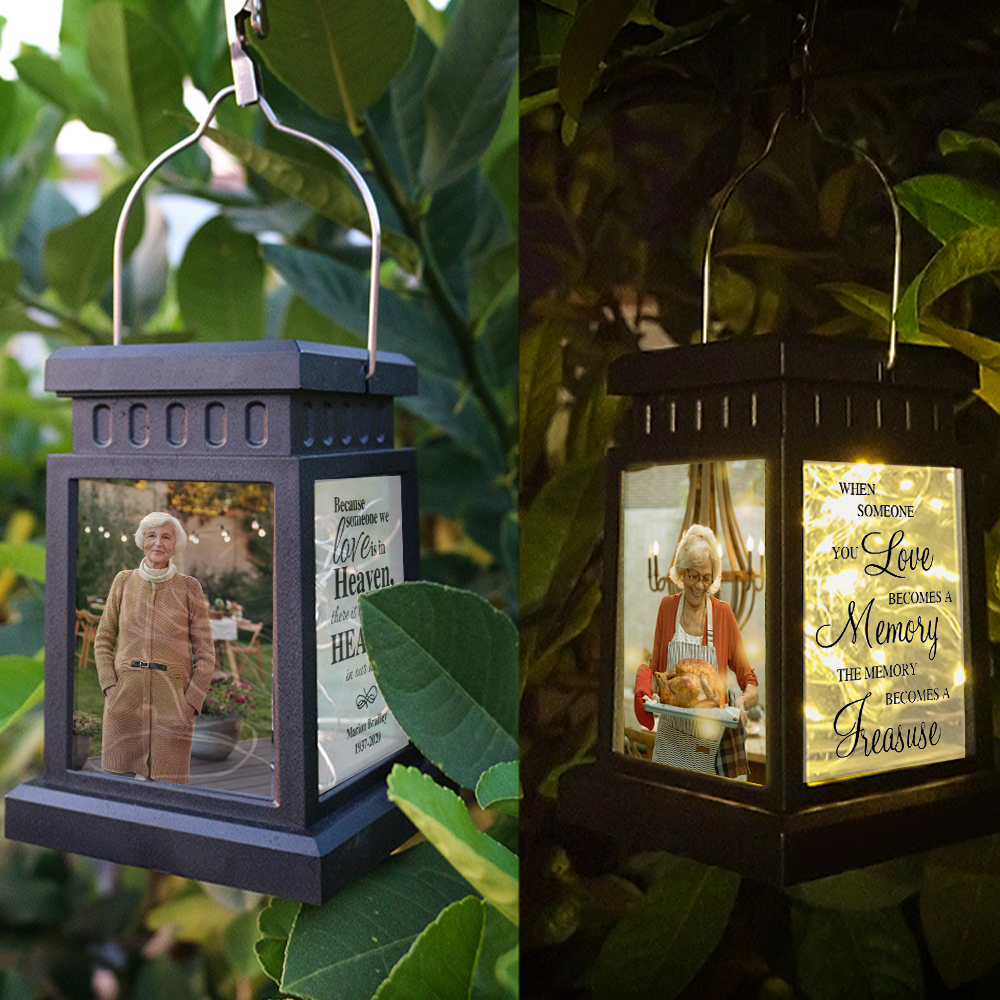 Personalised Photo Lantern Lamp Memorial Led Light Sympathy gift-Jessemade AU