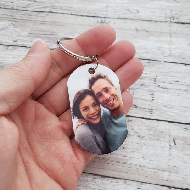 Personalised Photo Keychain with Name for Couple "I Love You Most The End I Win"-Jessemade AU
