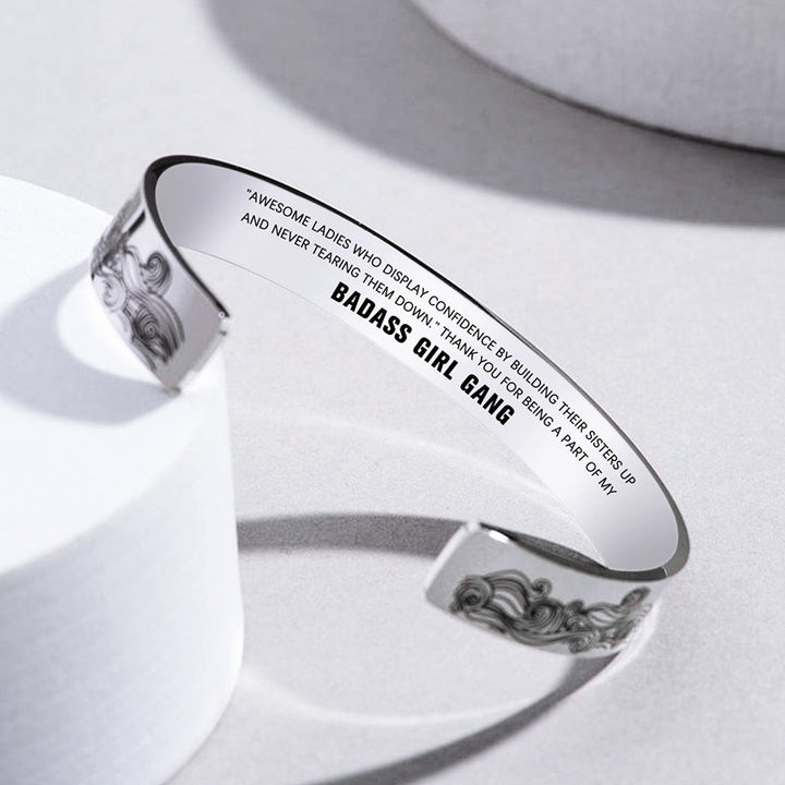 Thank you for being a part of my Badass Girl, Cuff Bangle Bracelet Gifts For Sister-Jessemade AU