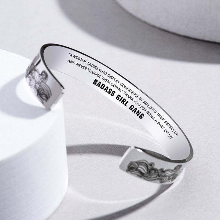 Thank you for being a part of my Badass Girl, Cuff Bangle Bracelet Gifts For Sister-Jessemade AU