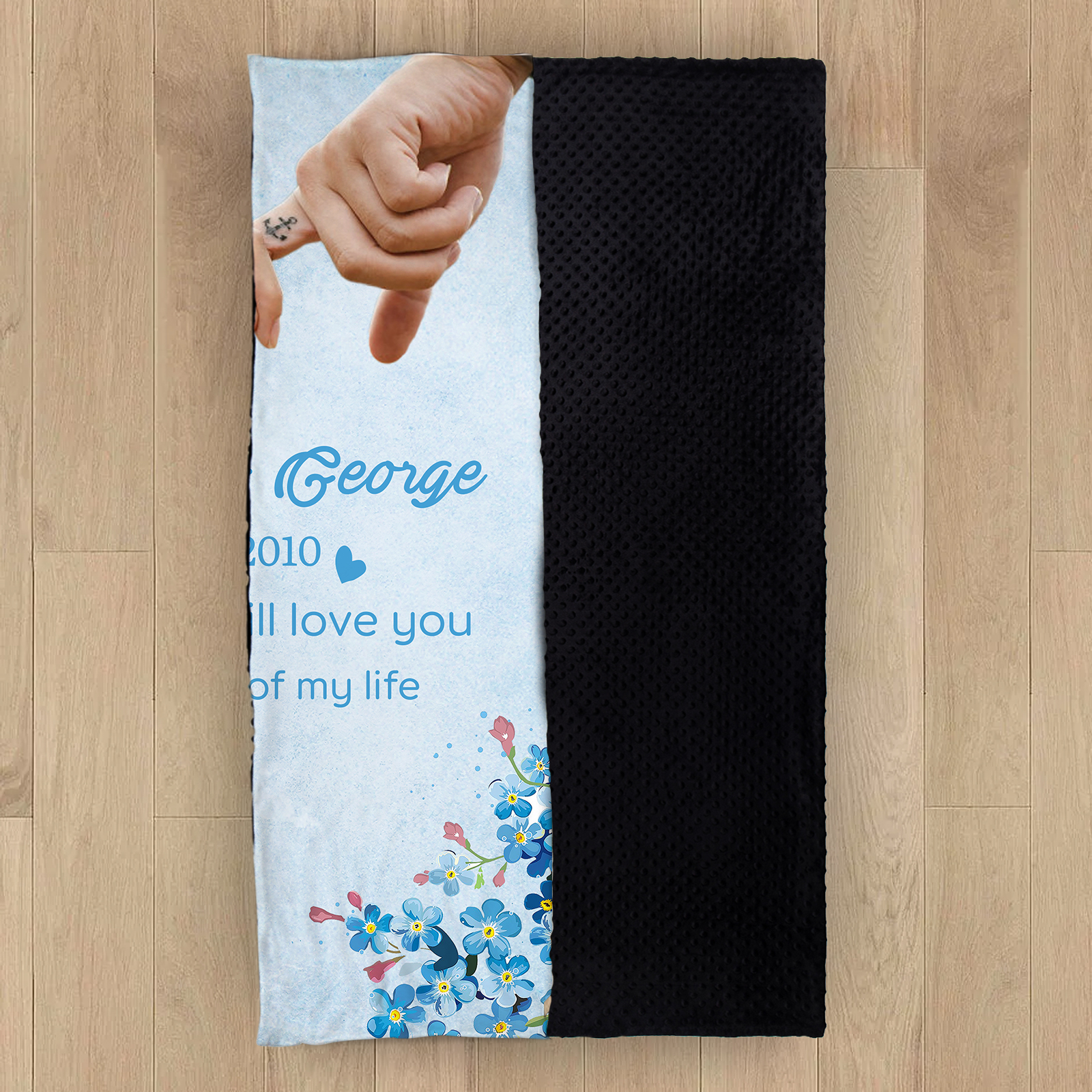 Personalised Couple Blanket Finger Gesture Promise Blanket-Jessemade AU