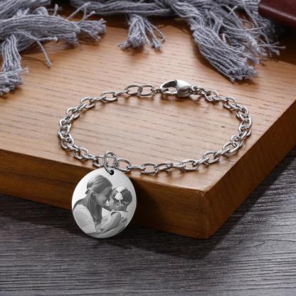 Personalised Heart Photo Locket Bracelet Custom Photo Bracelet Gifts For Her-Jessemade AU